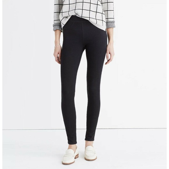 MADEWELL Black Elastic Waist The Anywhere Ankle Jean Jegging Pull on Skinny 26 - Picture 1 of 6